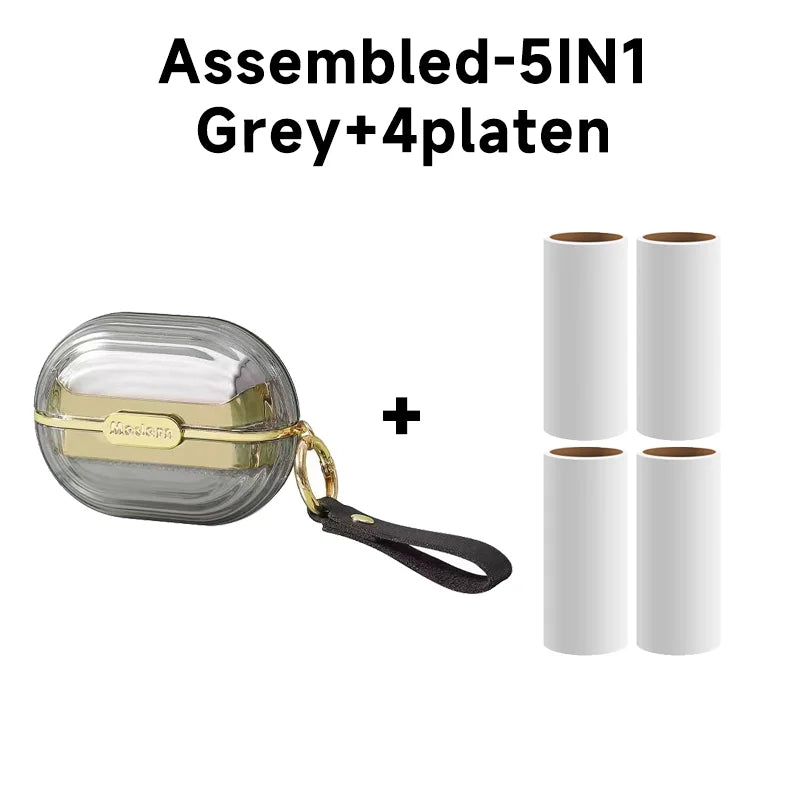 Portable Tearable Roll Paper Sticky Roller Dust Wiper Lint Roller Remover Brush Pet Hair Clothes Carpet Bed Cleaning Accessories