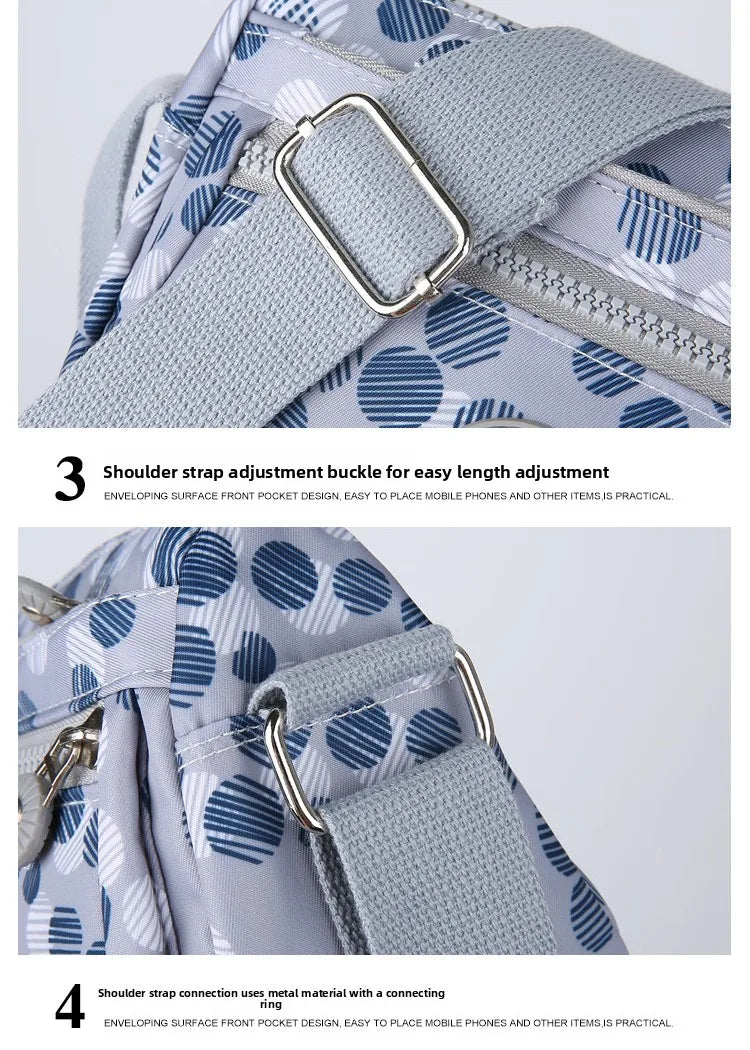 Waterproof Nylon Oxford Cloth Crossbody Bag Women's Single Shoulder Bag Versatile Durable Soft Casual Style Youth Fashion