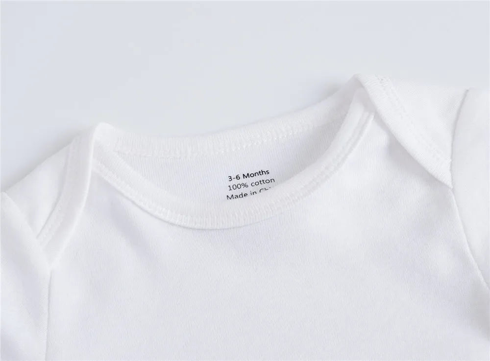 2025 Solid White Baby Clothes Short Sleeve Cotton Baby Girls Boys Bodysuit Newborn body bebe 0-24 months Infant Jumpsuit