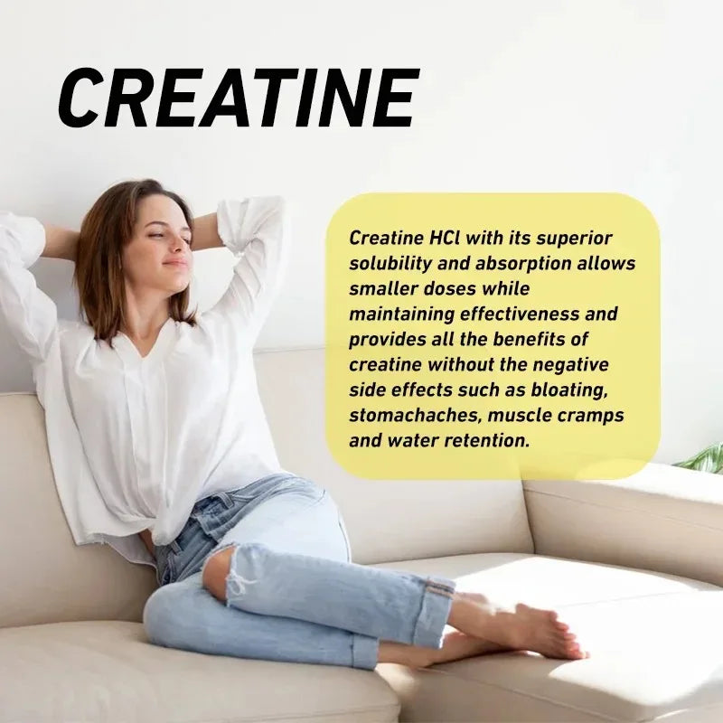 Creatine HCl - Muscle,Cognitive,and Cellular Energy Support,Boosts Energy, Endurance, Improves Athletic Performance