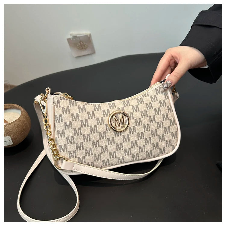 Vintage Floral Print Underarm Bag Women's Crossbody Shoulder Bag Casual Versatile Small Bag Popular Female Fashion Design