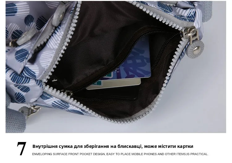 Waterproof Nylon Oxford Cloth Crossbody Bag Women's Single Shoulder Bag Versatile Durable Soft Casual Style Youth Fashion