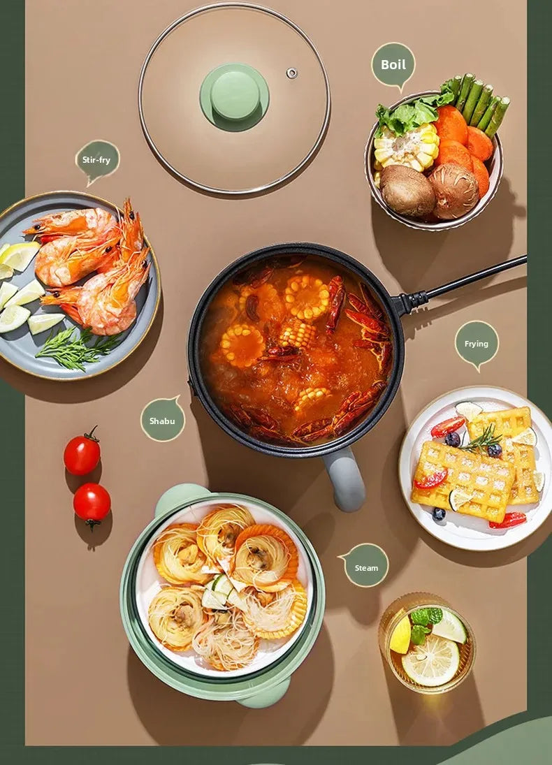 Mini Multi-Function Electric Cooker Small Integrated Steaming And Cooking Dormitory Noodles Home Use Single Person Mini Electric