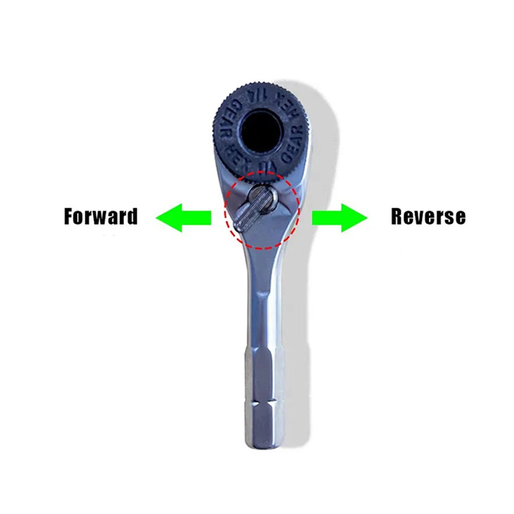 1/4”Ratchet Wrench 6.35mm Screwdriver Hex Torque Wrenches EDC Tool Wrench 1/4 Screwdriver Rod Quick Socket Wrench Hand Tools