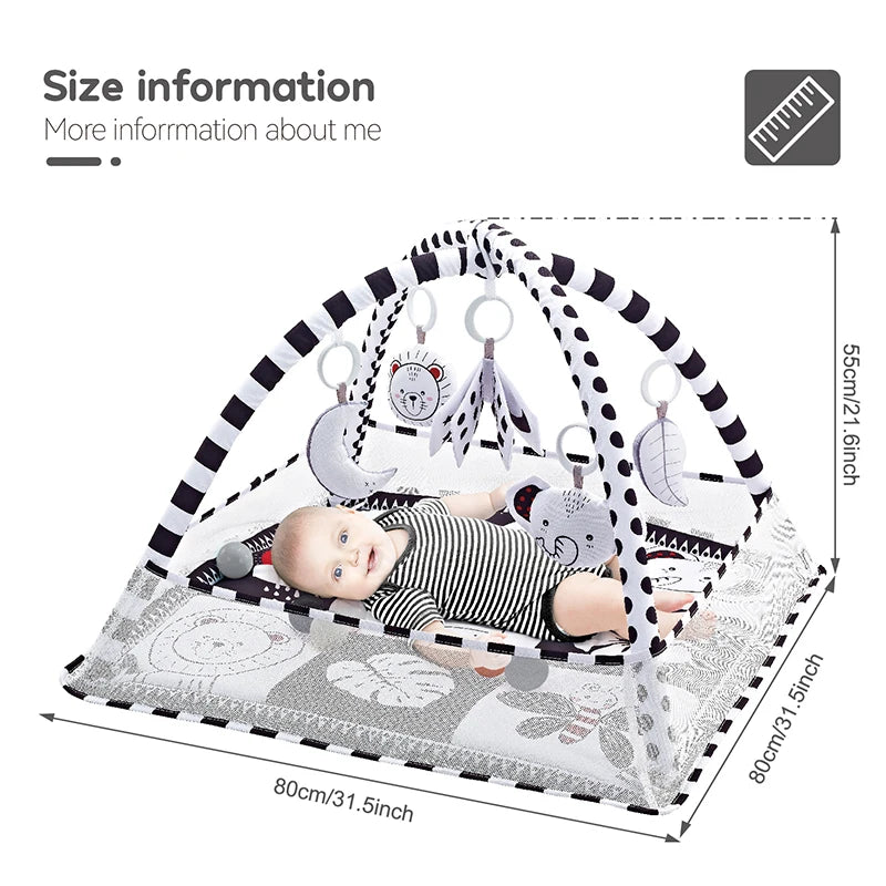Multifunctional Baby Fitness Frame Crawling Mat Early Education Activity Fitness Room Toys Puzzle Game Mat Infant Rug Toys Gift