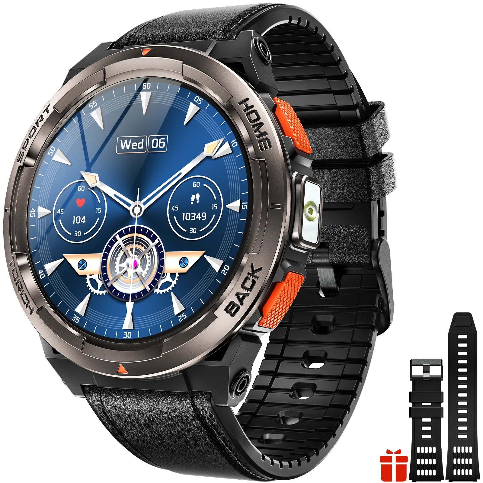 EIGIIS Smart Watch KE5 2024 3ATM Waterproof Original Design Sports Watch With Compass And Altitude Barometer LED Flashlight Call