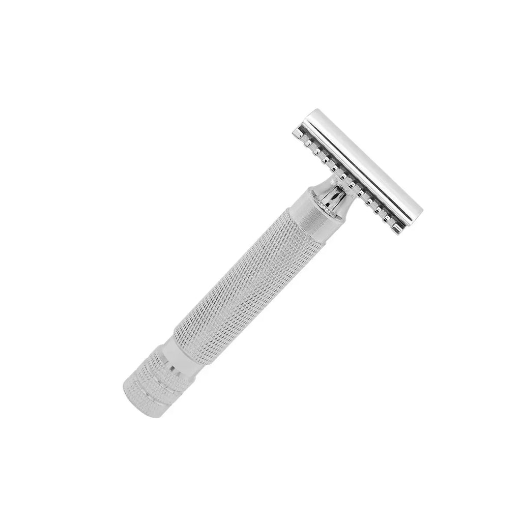 Double Edge Safety Razor Stainless Steel Butterfly Opening for Men Close Clean Shave No Irritation Razor Shaver