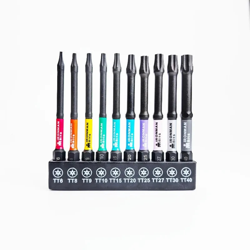 25-150mm Magnetic Screwdriver Bit Set S2 Alloy Steel Torx Impact Screw Driver Bits Hex Shank Batch Head with Holder Hand Tools