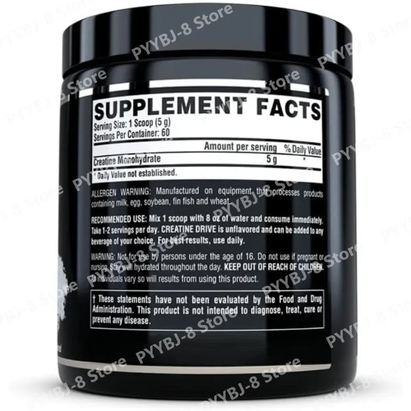 Creatine Monohydrate Powder 5g Per Serving Help Enhance Sport Muscle Strength Mixing with Water Drinking 10.58 Ounces