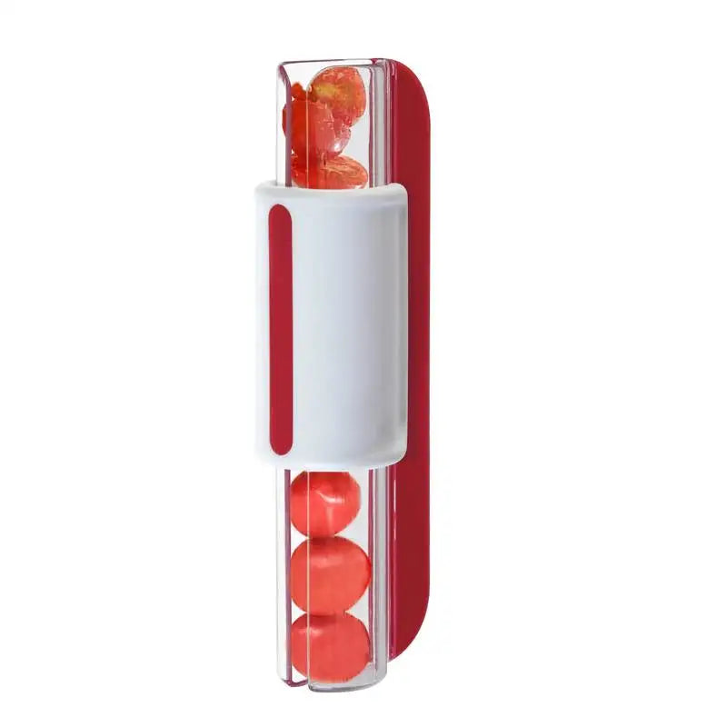 Tomato Grape Cherry Slicer Fruit Vegetable Salad Manual Slicer, Fruit and Vegetable Tool Kitchen Gadget, Progressive Zip Slicer