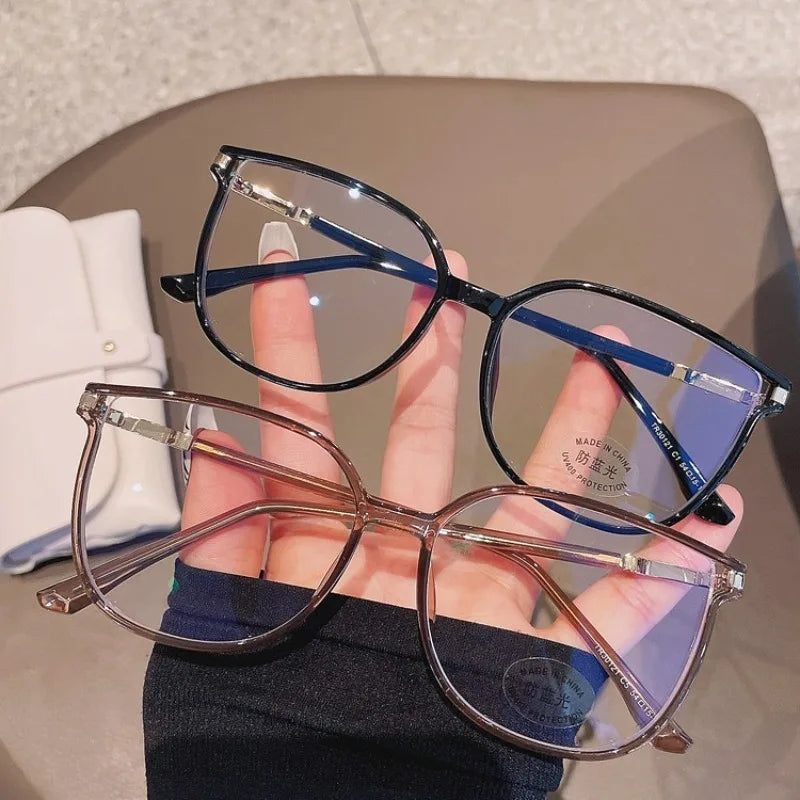 +100 To +400 Fashion Reading Glasses Anti Blue Light Presbyopia Glasses Oval Shaped Women's Finished Presbyopia Glasses Unisex