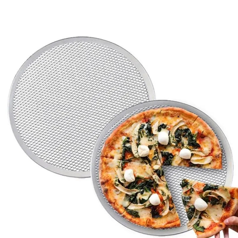 1PC 6-20 Inch Pizza Screen Pan Metal Net Non Stick BakingTray New Seamless Aluminum Alloy Metal Net Bakeware Kitchen Pizza Tools