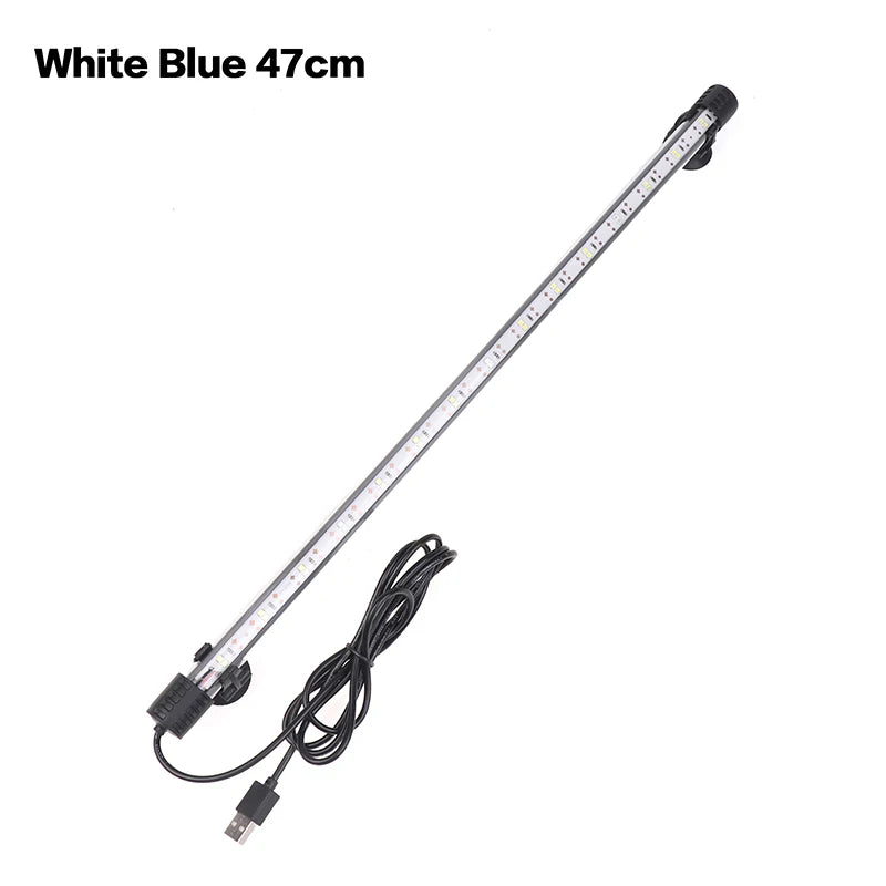 Fish Tank Light Underwater Lighting Submersible Lamp Plant Grow Lamp 110V 17-47CM USB Plug Aquarium Light LED Waterproof