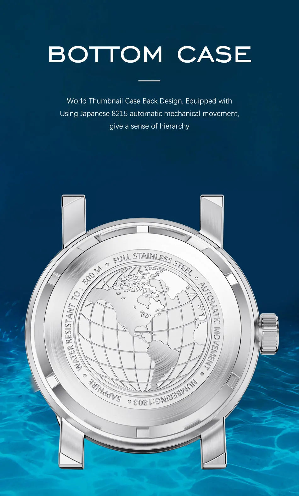 2024 New Men Watch Automatic Mechanical Wristwatch Sapphire Diver Watch 500M Waterproof Diving Sports Watches Men Reloj Hombre