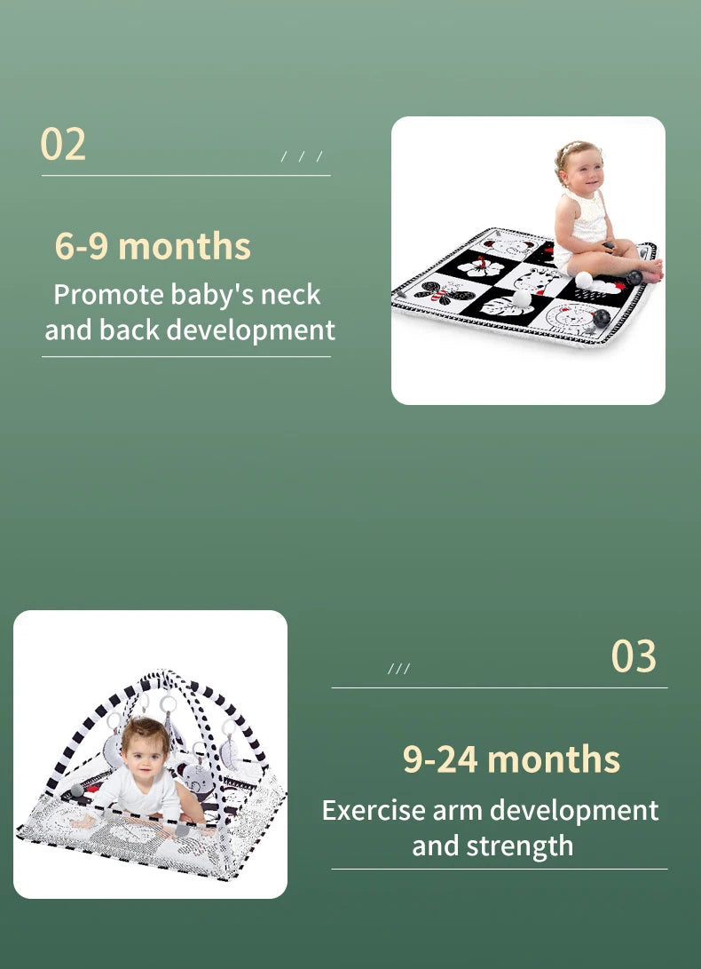 Multifunctional Baby Fitness Frame Crawling Mat Early Education Activity Fitness Room Toys Puzzle Game Mat Infant Rug Toys Gift