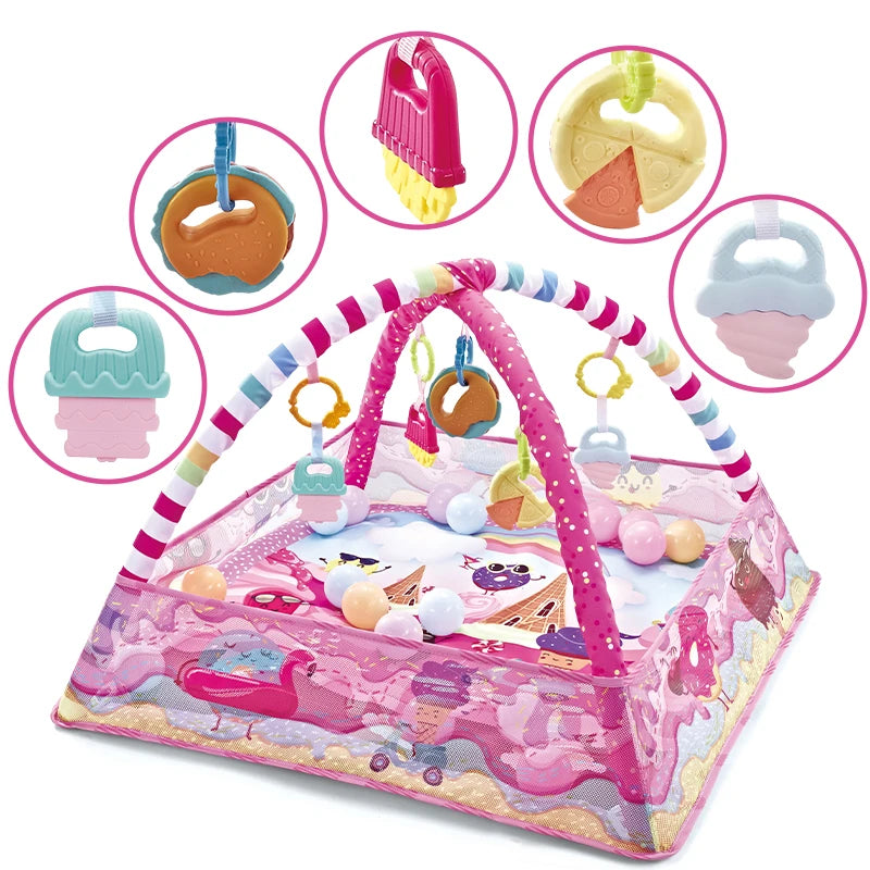 Multifunctional Baby Fitness Frame Crawling Game Blanket Educational Mat Fence Crawling Kids Activity Mat Gym Baby Toys Gift