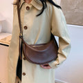 Retro Versatile Women's Shoulder Bag Simple Fashionable New Style Matching Dumpling Shape Crossbody Bag Trendy High-End Feeling
