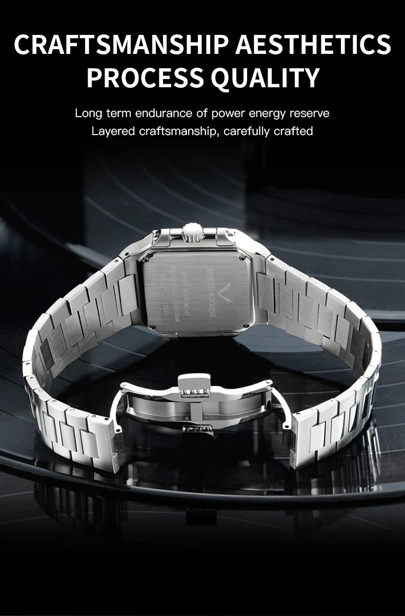 2025 Specht & Söhne New Hot Selling Ultrathin Cubic Watch For Men Quartz Wristwatch Sapphire Green Color Luminous Waterproof