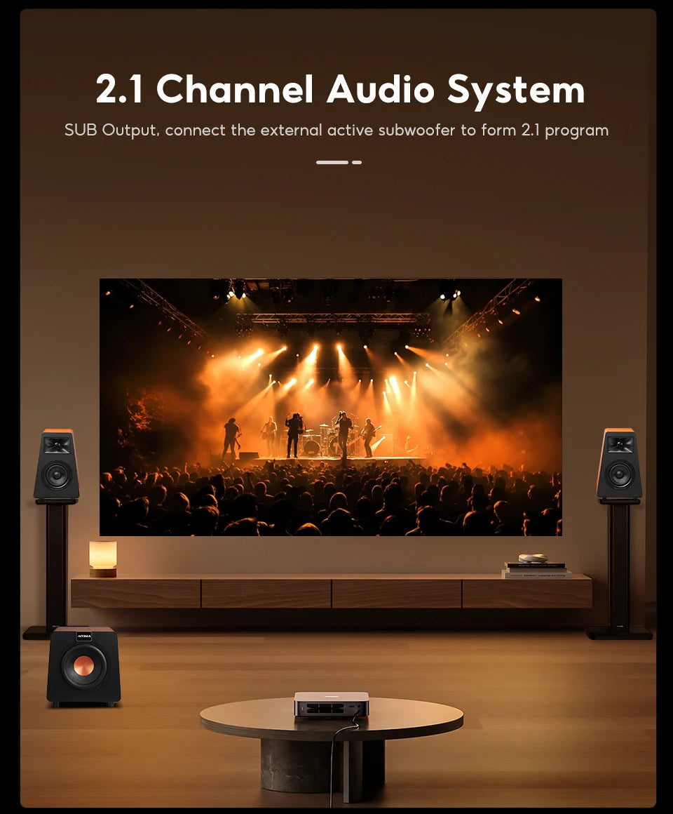 AIYIMA S30 Active Bookshelf Speakers Bluetooth 5.3 Wooden 100W Studio Monitor Speakers Hifi Home Theater Subwoofer Orange/White