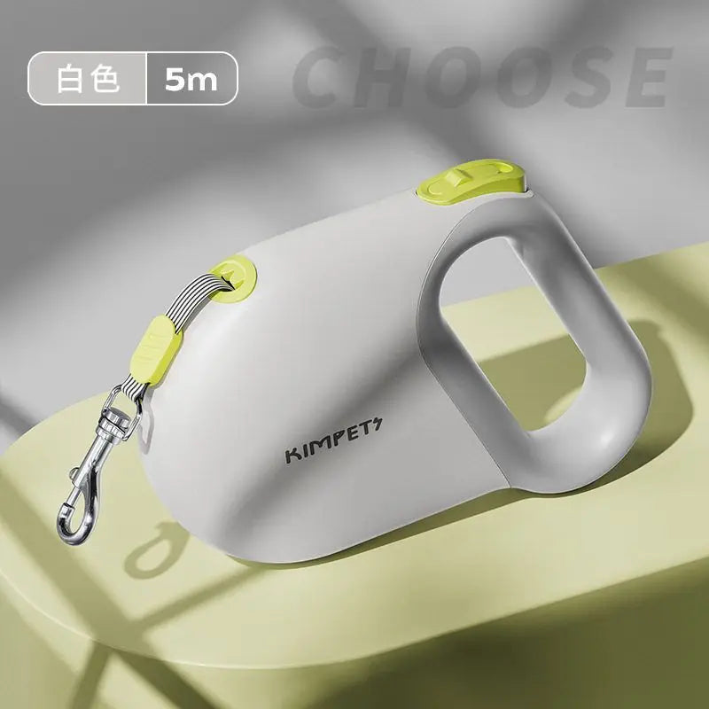 Automatic Retractable Dog Leash 5 Meters Long Teddy Dog Walking Rope Polyester Material for Small to Medium Sized Dogs