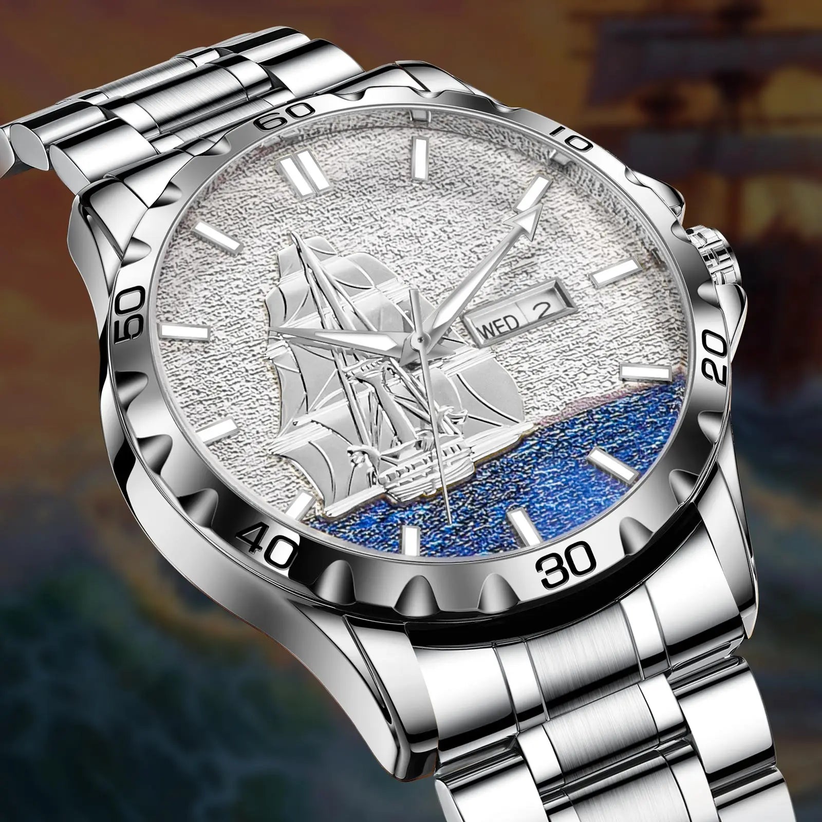 Glenaw Sailing Series Top Brand Luxury Men's Watch Fashion Business Fully Automatic Mechanical Waterproof Watch