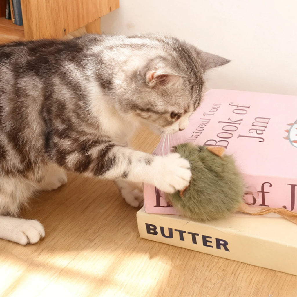 10/1PCS Interactive Mouse Plush Cat Chew Toy Squeaky Imitation Mice Bite-resistant Kitten Toy Interactive Plush Cat Toy Supplies
