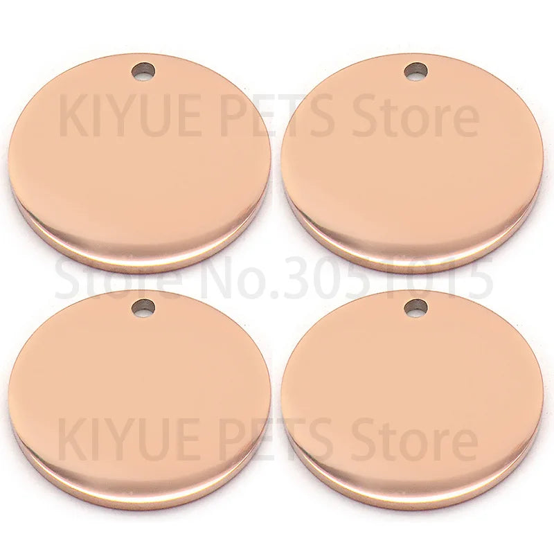 Wholesale 20PCs Stainless Steel 8MM 10MM 15MM 20MM Tags Charms Jewelry DIY Findings Dog Id Tag  For Pendant Necklace Anti-lost