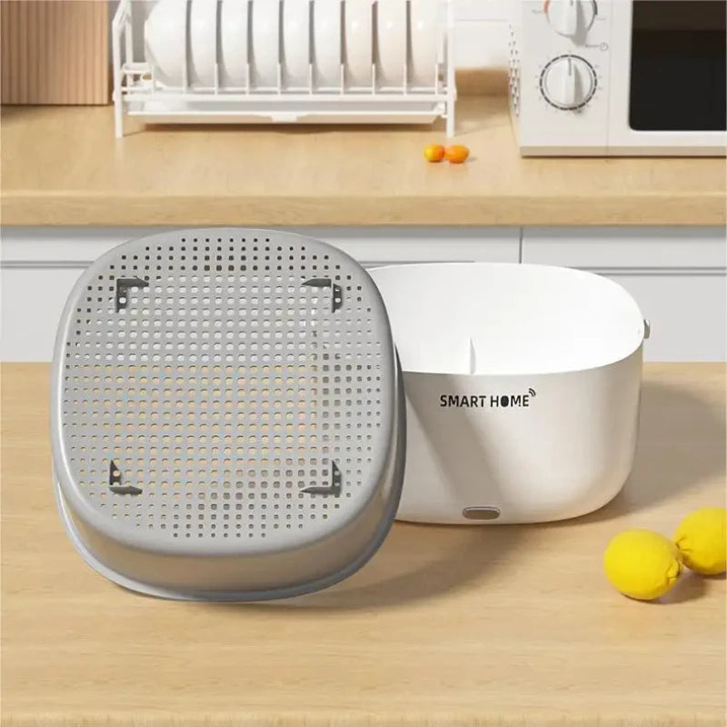 Electric Vegetable Fruit Washing Machine Ultrasound Wireless Food Grains Purifie Basket Large Capacity Cleaner For Houeshold