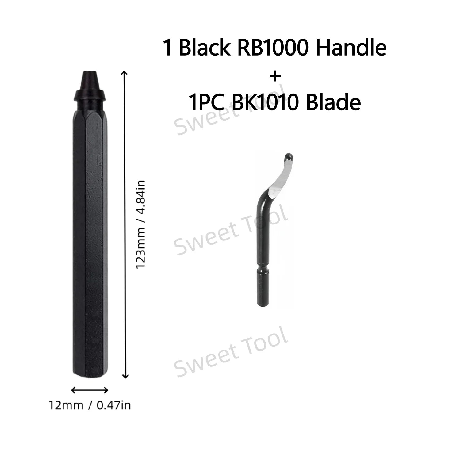 Deburring Tool Set RB1000 Black Metal Handle with 1/10/11 Swivel Blades for Metal PVC Plumbing 3D Printing Plastic Copper Resin