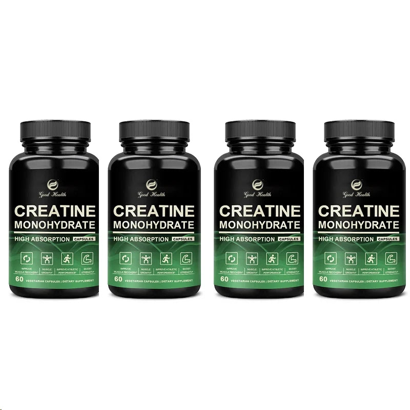 Creatine Monohydrate Capsules For Enhance Muscle Mass Strength & Performance Improvement Workout Recovery Mass Gainer
