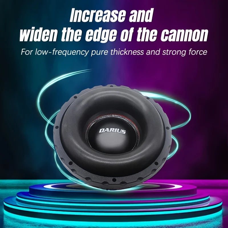 8-inch/10 inch/12 inch high-power car subwoofer - single or double coil design, Cannon edge, 500W RMS power processing capabilit