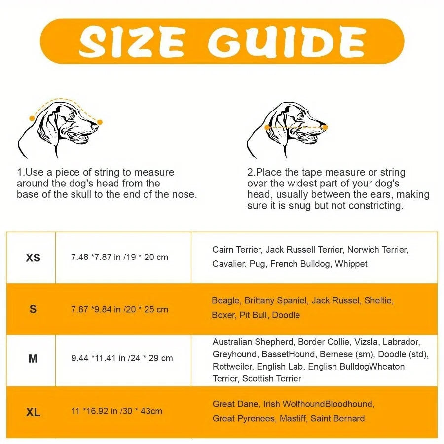 Dog Face Mask Breathable Mesh Snout Guard for Outdoor Anti Bite Scratch Cover Small Medium Large Dogs