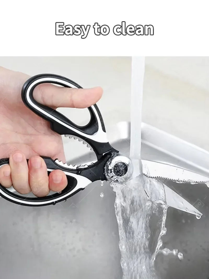 WXCOO Chicken Bone Scissors Stainless Steel Cutting Knife Kitchen Scissors Multifunctional Food Scissors Slicing Fish Meat Knife