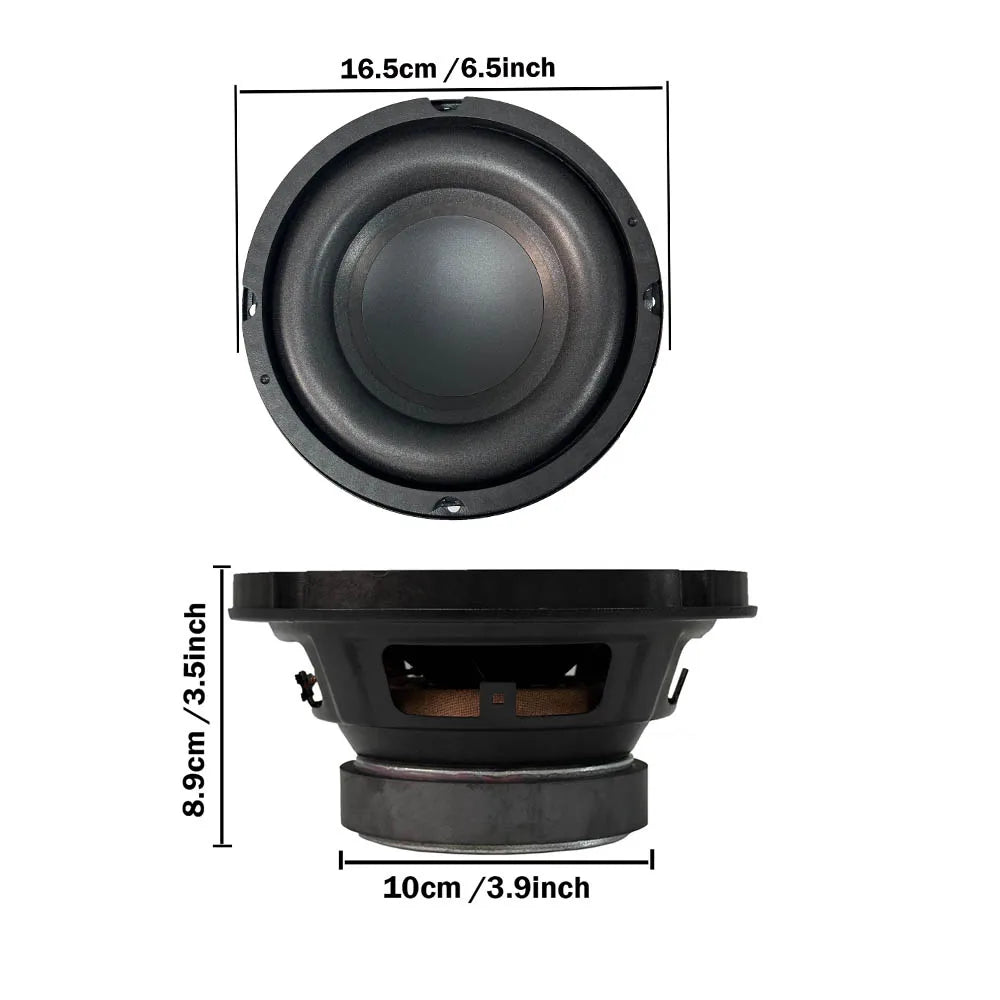 1pc 6.5" Car Subwoofer 200W Audio Speaker 4 Ohm Car Component Stereo Modification for Car & Home Theater System Upgrade