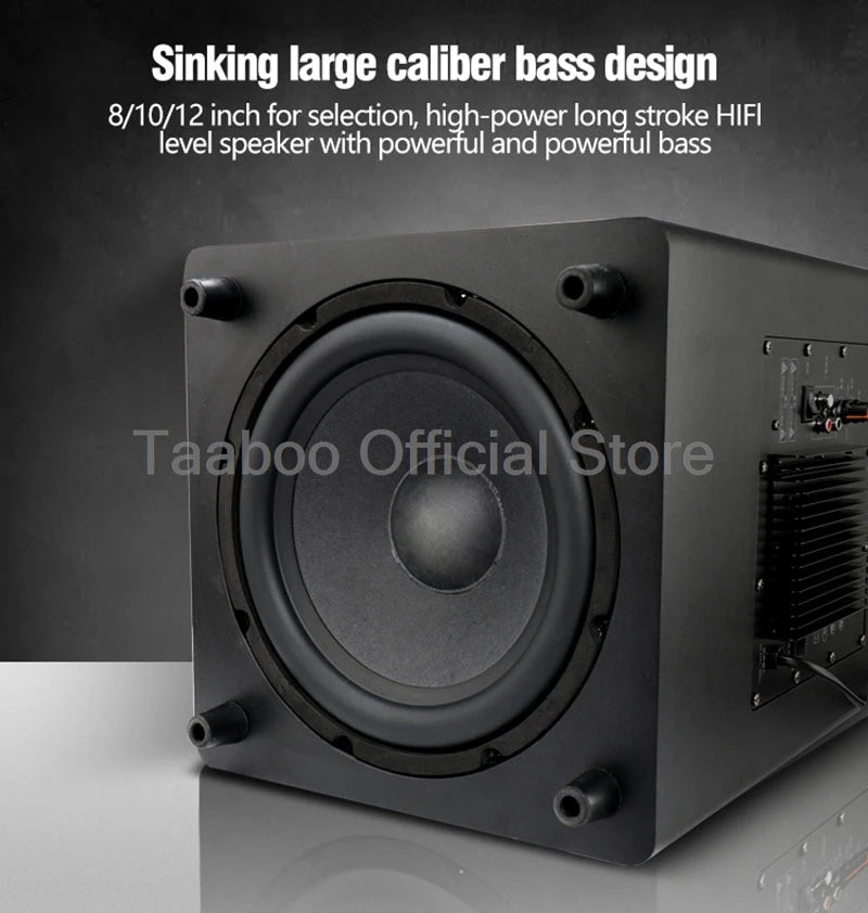 8/10/12 Inch Passive Subwoofer 80-150W High Power Speaker 4-8ohm HiFi TV Speakers Audio For Home Theater Sound System Television