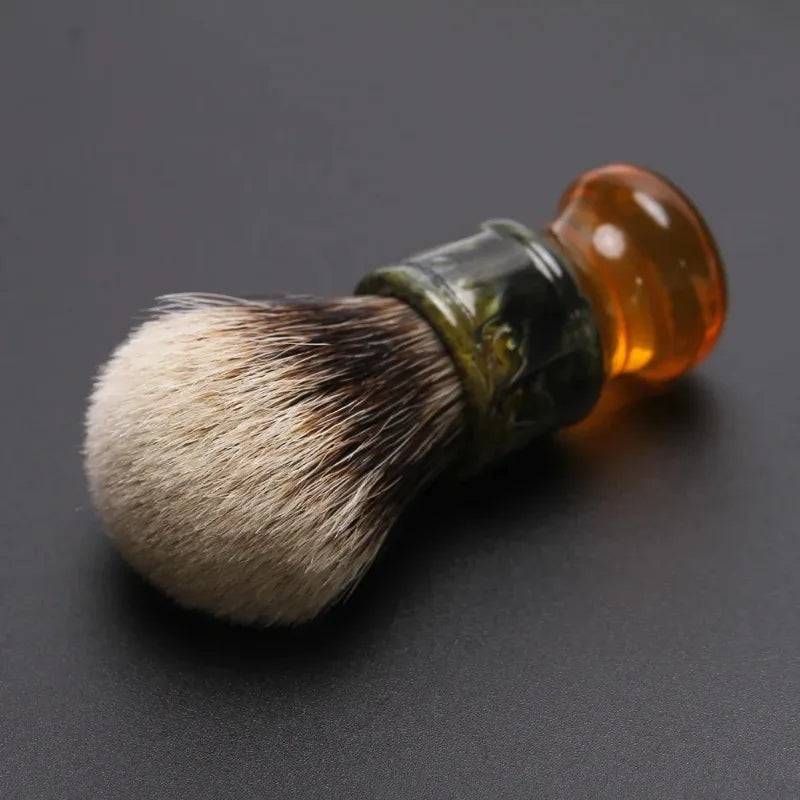 YAQI Retro 22MM Sagrada Familia Two Band Badger Hair Resin Handle Men Wet Shaving Brush High Quality Mature Male Shaving Brush