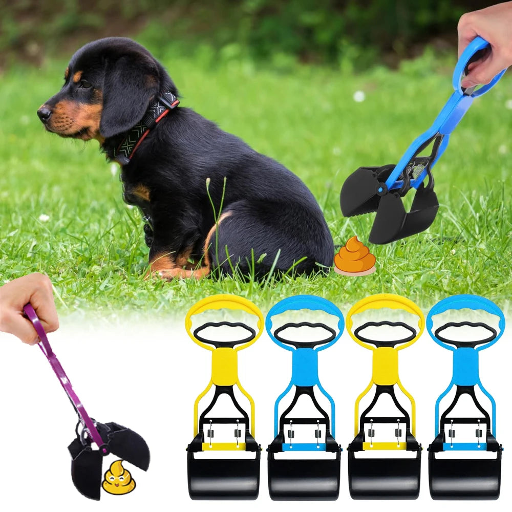 Dog Poop Bags Holder Picker Scooper Dog Waste Clean Up Poop Cleaner Claw Grabber for Dogs Puppy Outdoor Walking Park Tools