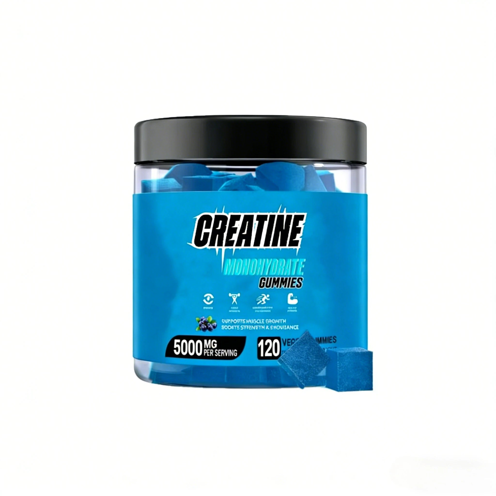 Creatine Monohydrate Gummies for Men & Women-5g of Creatine Monohydrate Per Serving- Help Increase Strength and Build Muscle