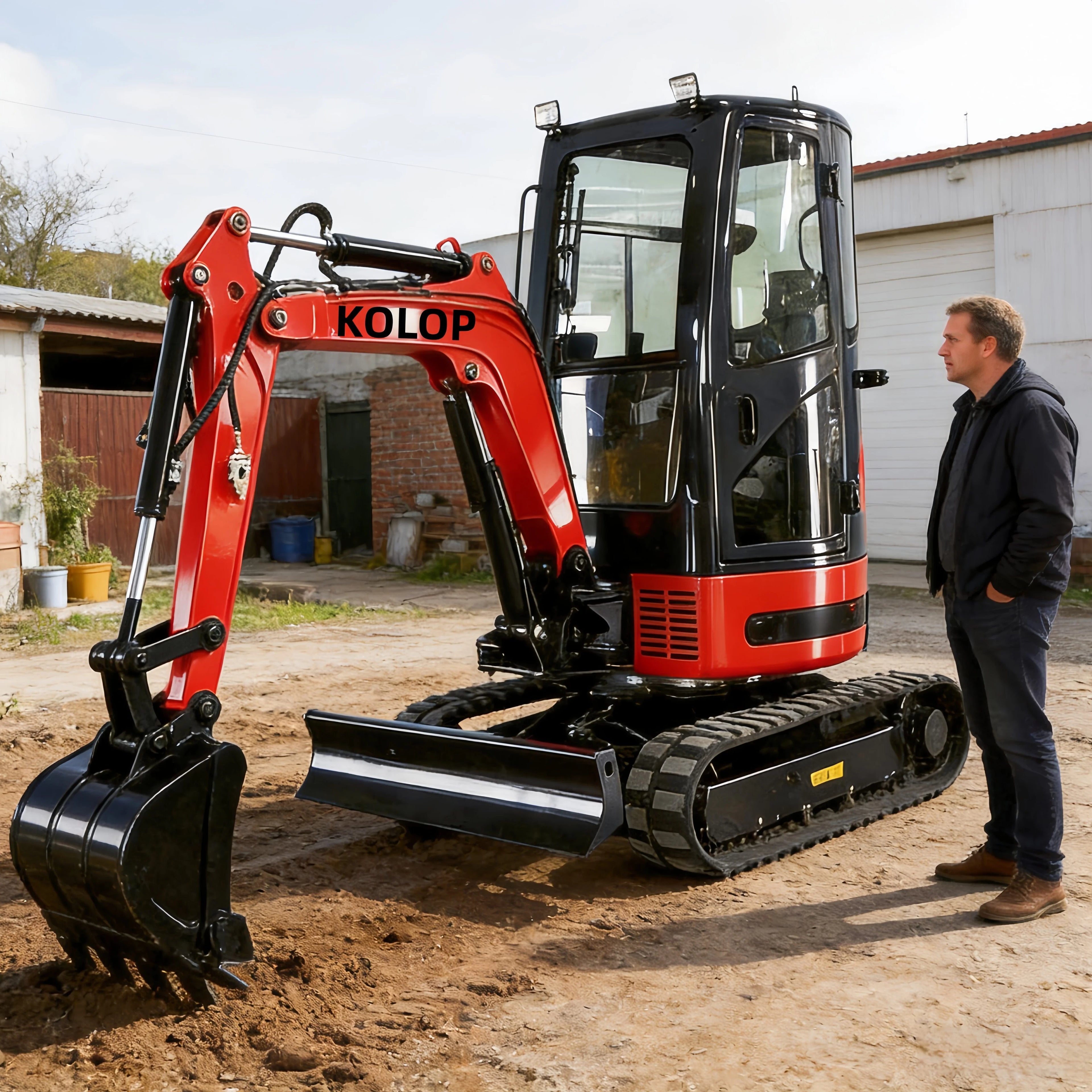 Enclosed Cab 2 Ton Mini Excavator 1 Ton Tracked Mini Digger Customized EURO 5 Kubota Yanmar Diesel Engine Fast Delivery