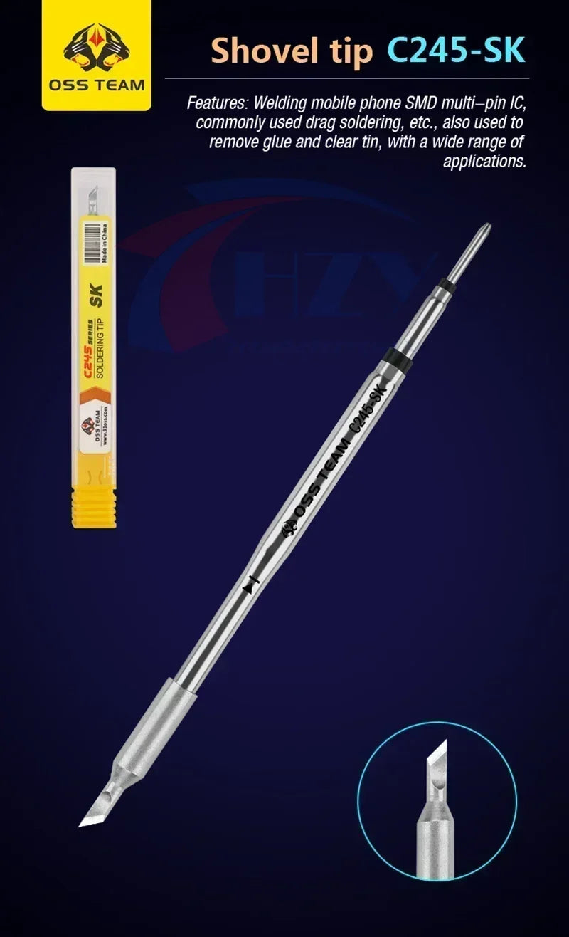 OSS C115 C210 T245 Tips Universal C245 C210 C115 Soldering Iron Tip Compatible SUGUN Maant GVM OSS Soldering Station Handle