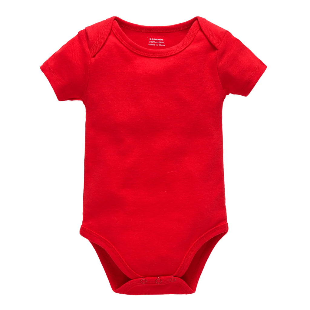 2025 Solid White Baby Clothes Short Sleeve Cotton Baby Girls Boys Bodysuit Newborn body bebe 0-24 months Infant Jumpsuit