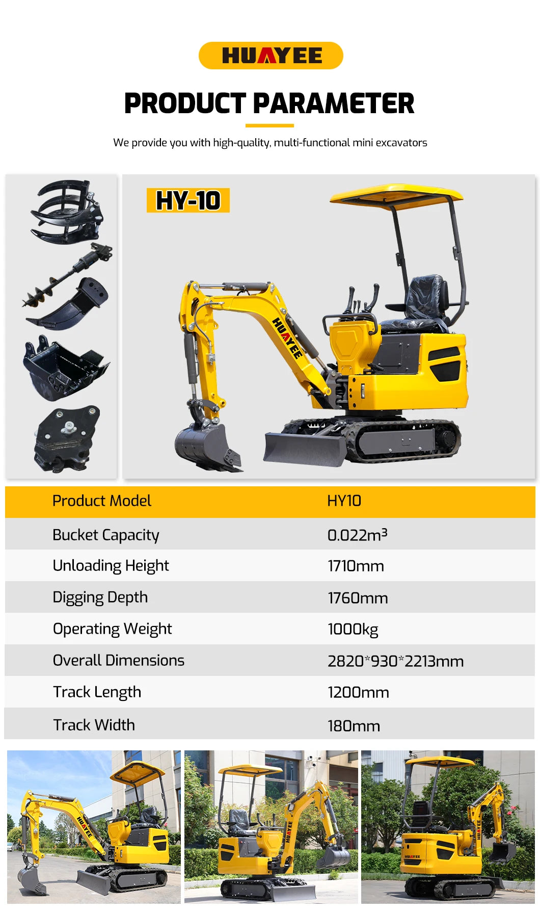 Hydraulic Mini Excavator Prices Multifunctional EPA Engine Small Diggers Portable Excavadora Customize Mini Small Excavators