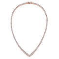 KNOBSPIN Moissanite Tennis Necklace for Woman V Style Wedding Party Neckchain 925 Sterling Sliver Plated 18k White Gold Necklace