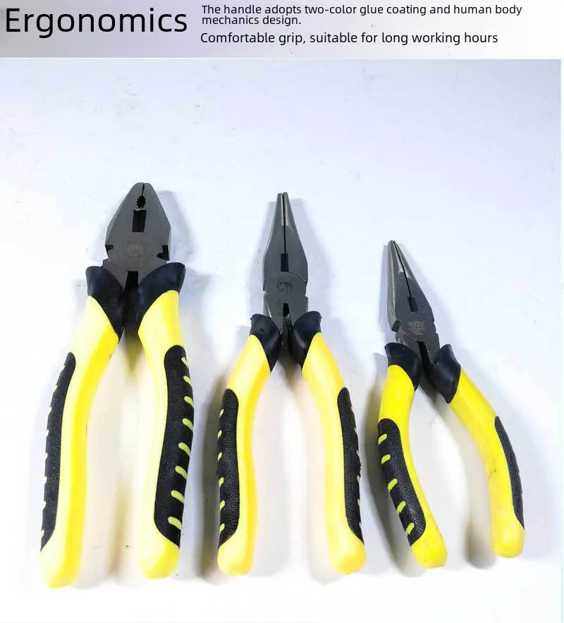 6-inch 8-inch Steel Wire Cutters Sharp Nose Tiger Mouth Design Manual Hardware Tools Tiger Skin Handle