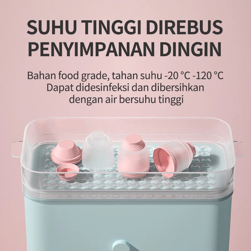 Oberni Baby Food Milk Powder Box Mini Portable Travel Bpa Free Round Shape Formula For Boy and Girl Kid