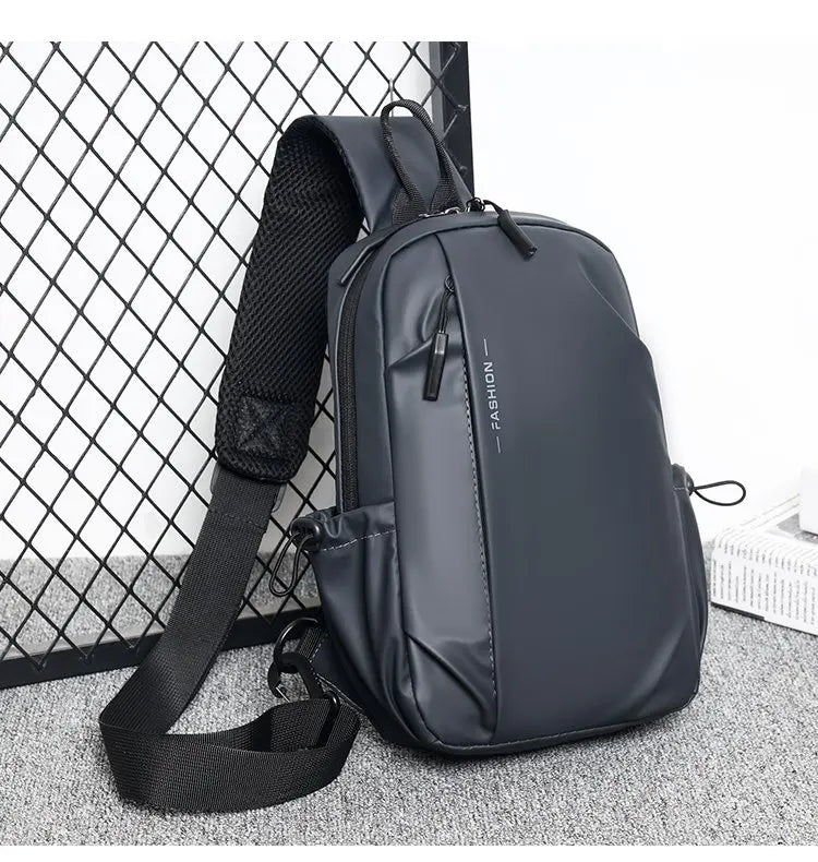 Large Capacity Fashion Waterproof Men's Crossbody Bag Travel Casual Ladies Single Shoulder Slant Bag Korean Style Chest Bag