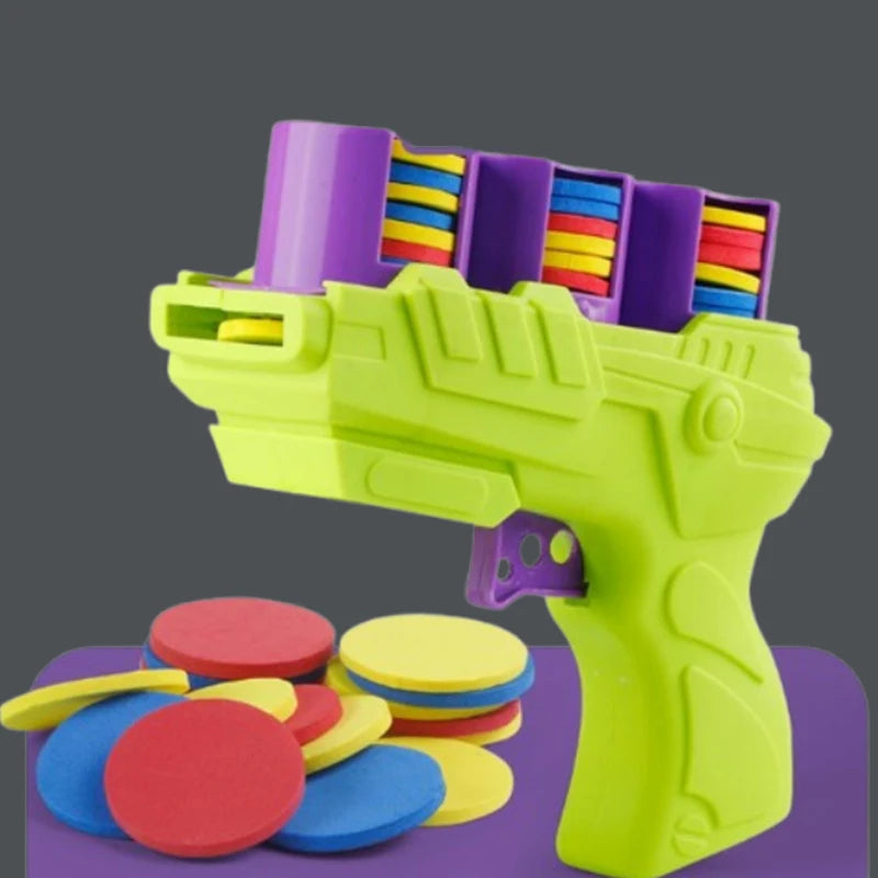 AF Interactive Turnip Gun Cat Toy with 15pcs Reusable Soft Bullets, Pet Hunting Training & Funny Interactive Play Supplies