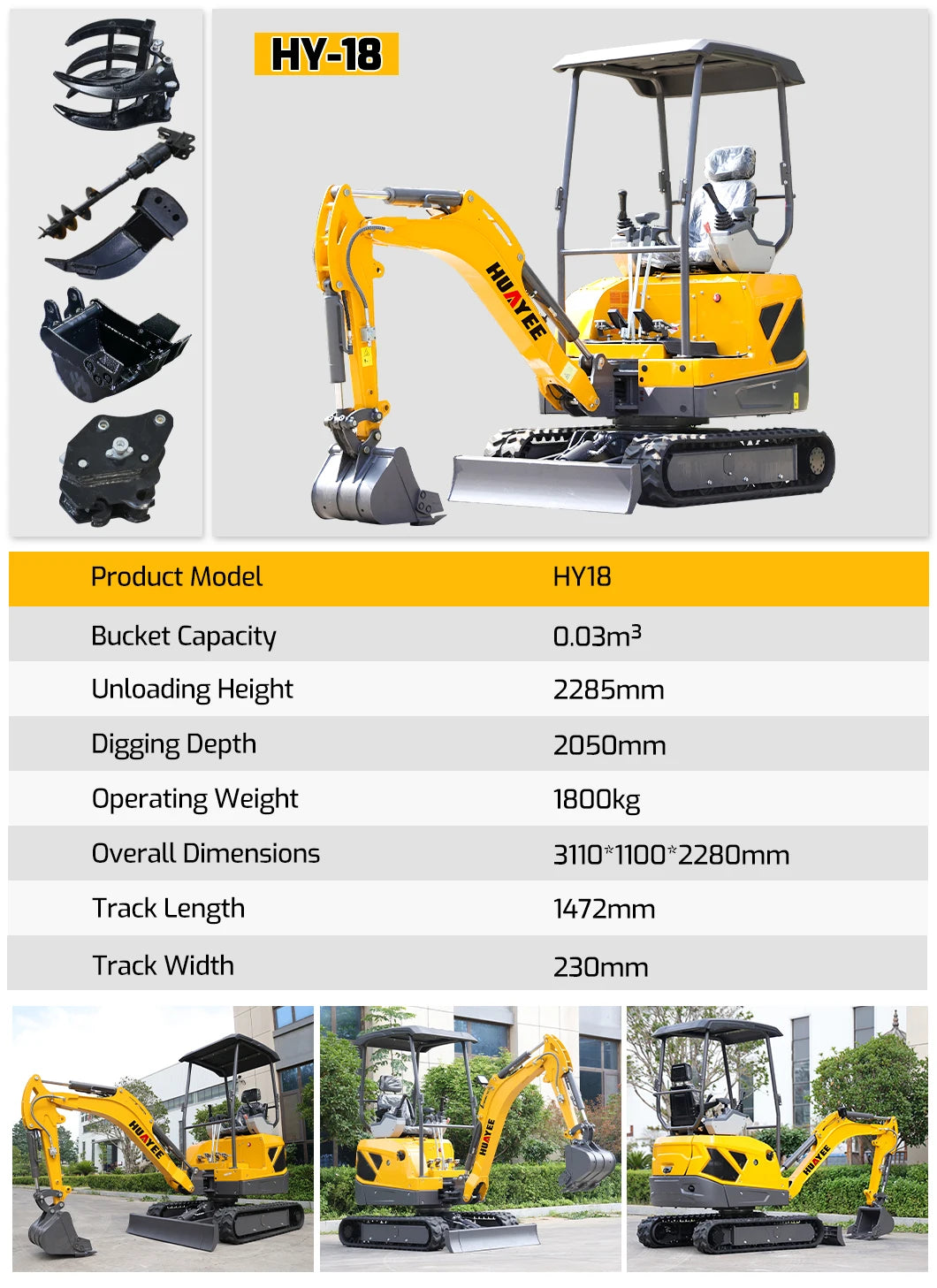 Hydraulic Mini Excavator Prices Multifunctional EPA Engine Small Diggers Portable Excavadora Customize Mini Small Excavators