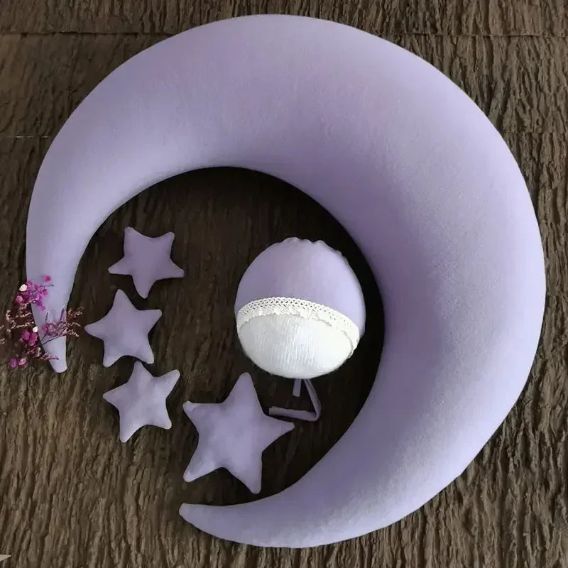 Baby Photography Props Newborn Posing Pillow Cute Baby Hat Colorful Beans Moon Stars Photo Shooting Set For Infant Newborn Gift