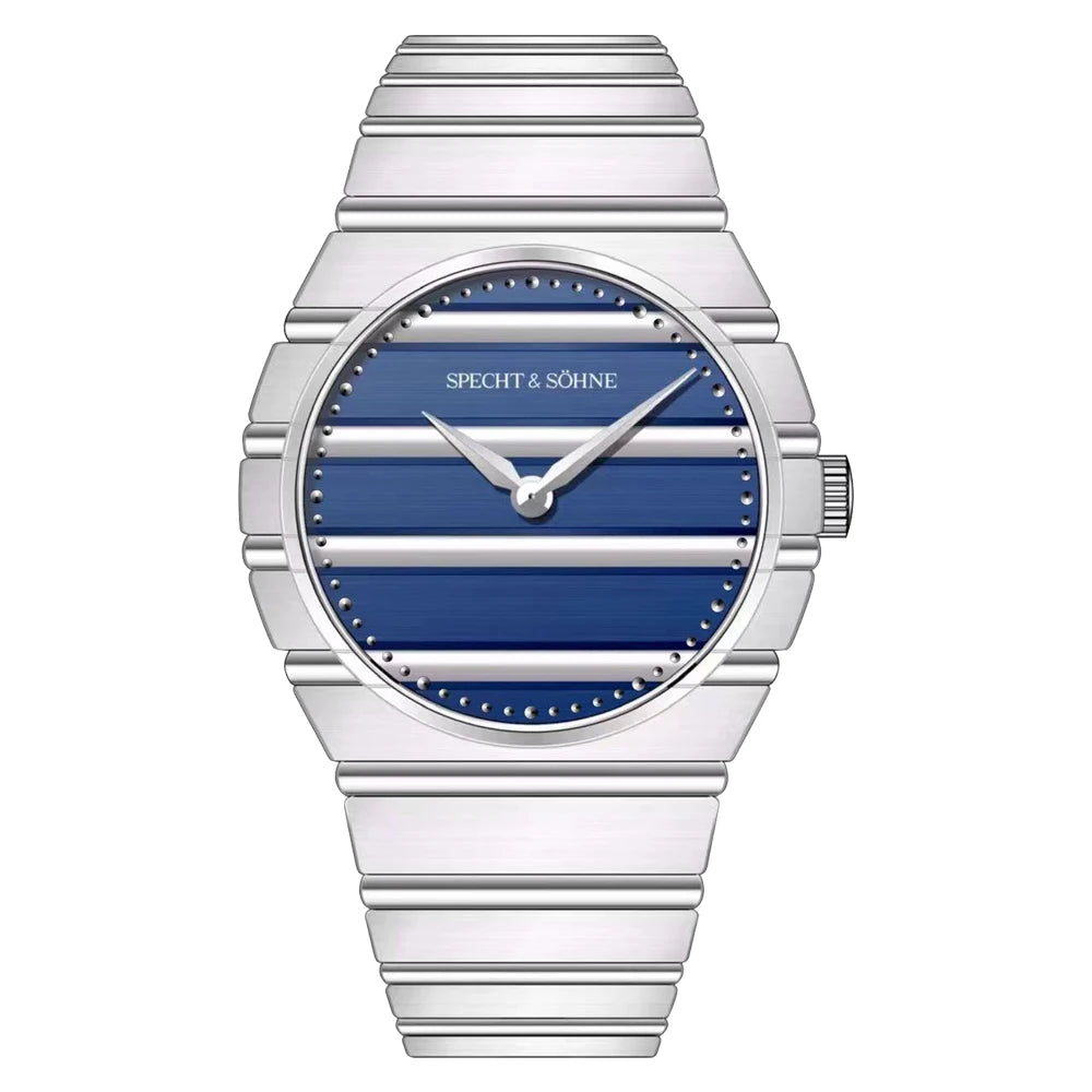 2025 New Arrivals Specht & Söhne POL Watches For Men Ultrathin Steel Sapphire Crystal Blue Quartz Watch Relogio Masculino 37MM